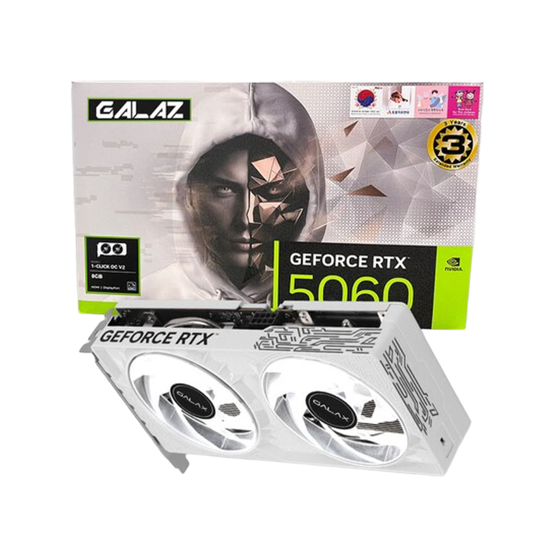 갤럭시 GALAZ 지포스 RTX 5060 WHITE OC V2 D7 8GB(GALAZ GeForce RTX 5060 WHITE OC V2 D7 8GB)