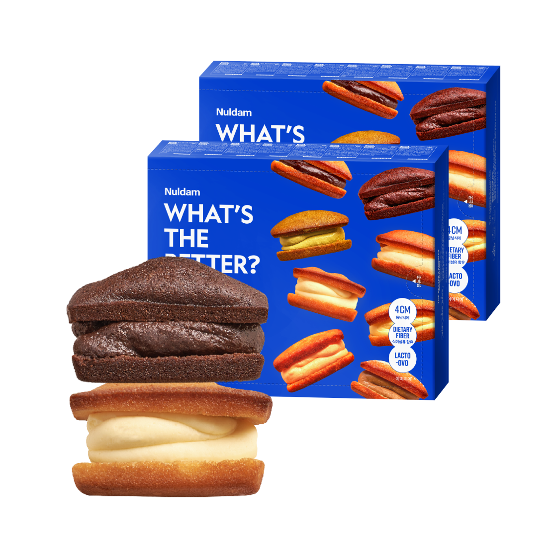 널담 식이섬유 4cm 휘낭시에 8개 2박스 (8가지맛, 개당 50g)(Nuldam High-Fiber Financiers: 2 Boxes (Total 16 pcs))