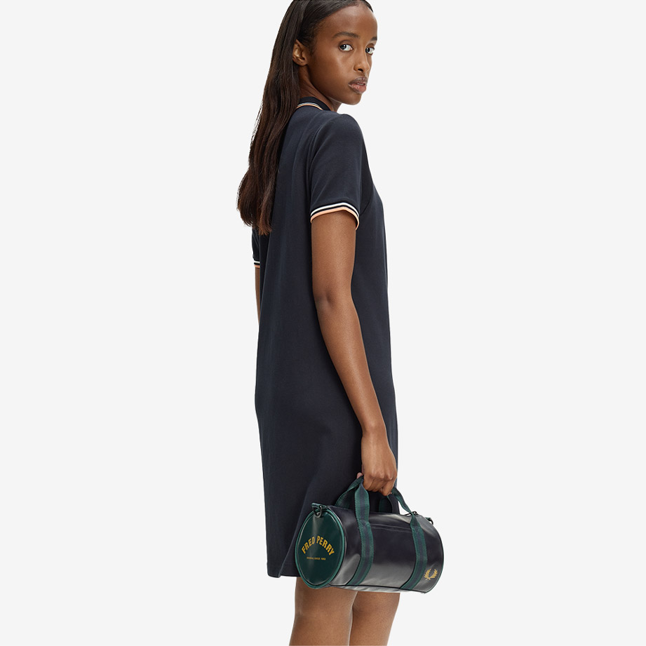 프레드페리 클래식 미니 배럴 백 네이비 그래스루츠(Fred Perry Classic Mini Barrel Bag Navy Grassroots) - 3
