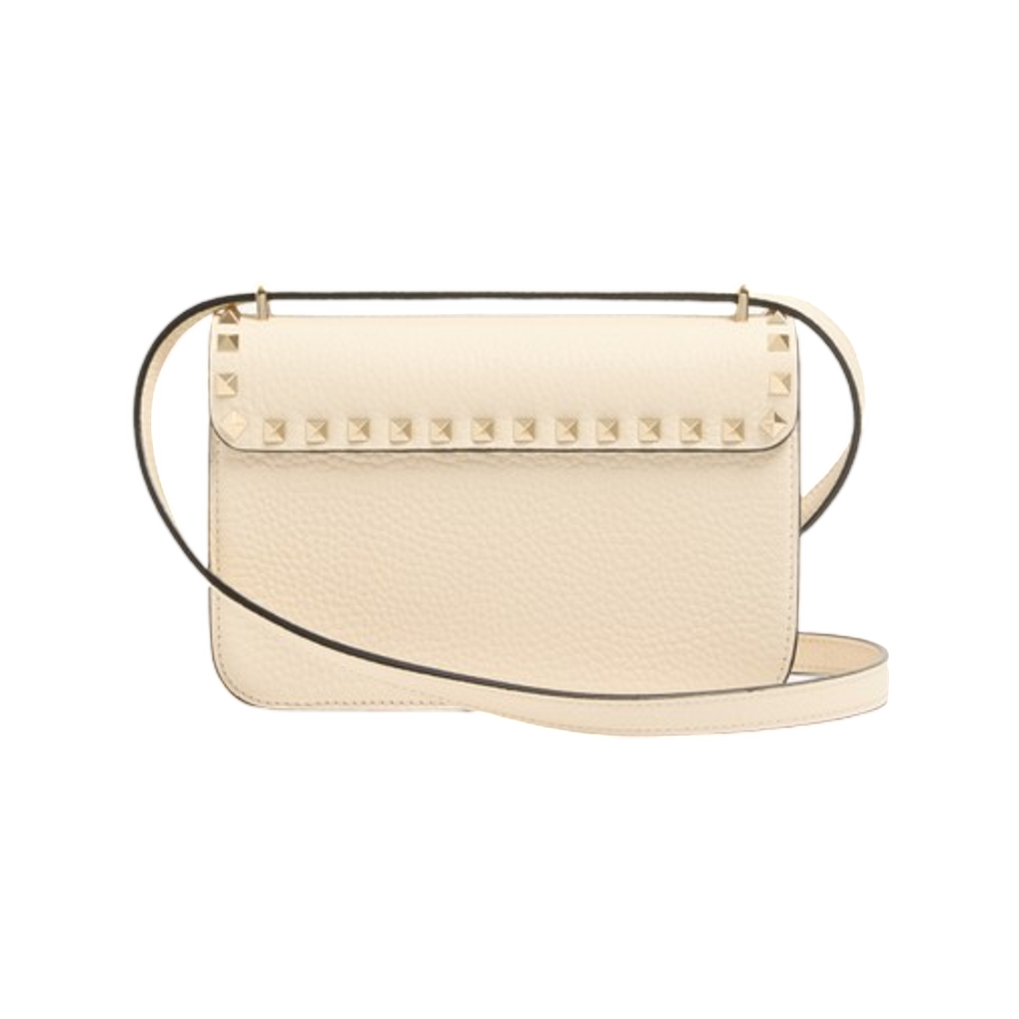 발렌티노 가라바니 락스터드 스몰 숄더백 그레이니 카프스킨 아이보리(Valentino Garavani Rockstud Small Shoulder Bag in Grainy Calfskin Ivory) - 3