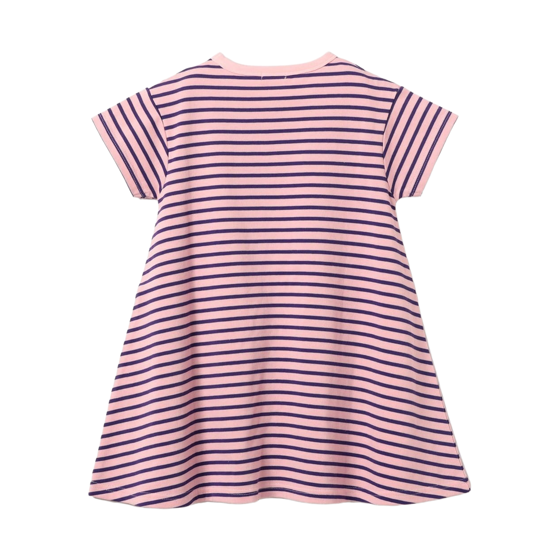 (키즈) 빔즈 미니 스트라이프 숏슬리브 드레스 핑크((Kids) Beams Mini Striped Short Sleeve Dress Pink) - 2