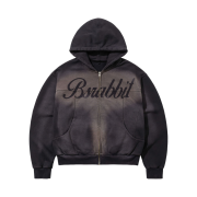 Bsrabbit Washed Zip-Up Hoodie Navy