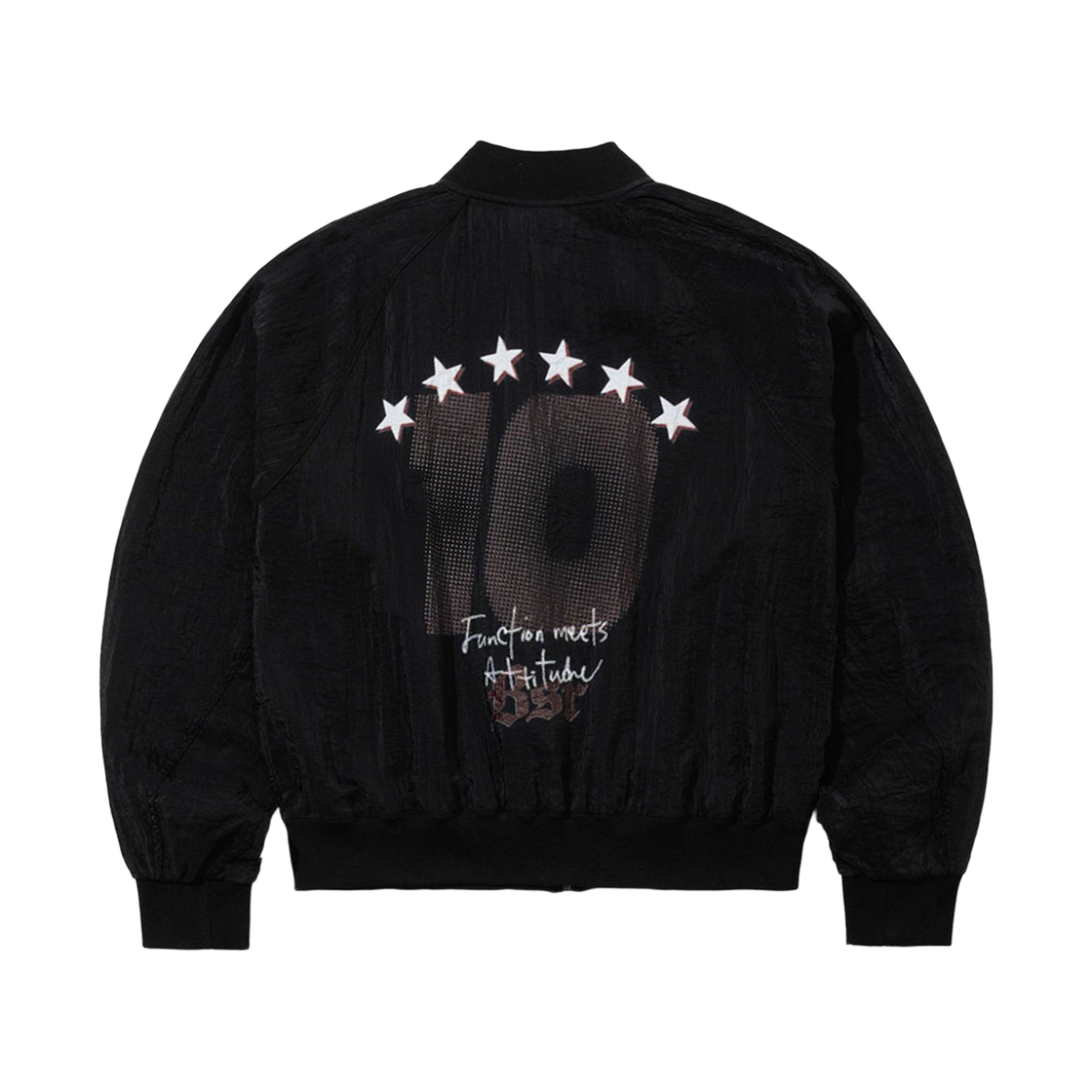 비에스래빗 쉬어 코튼 봄버 자켓 블랙(Bsrabbit Sheer Cotton Bomber Jacket Black) - 2