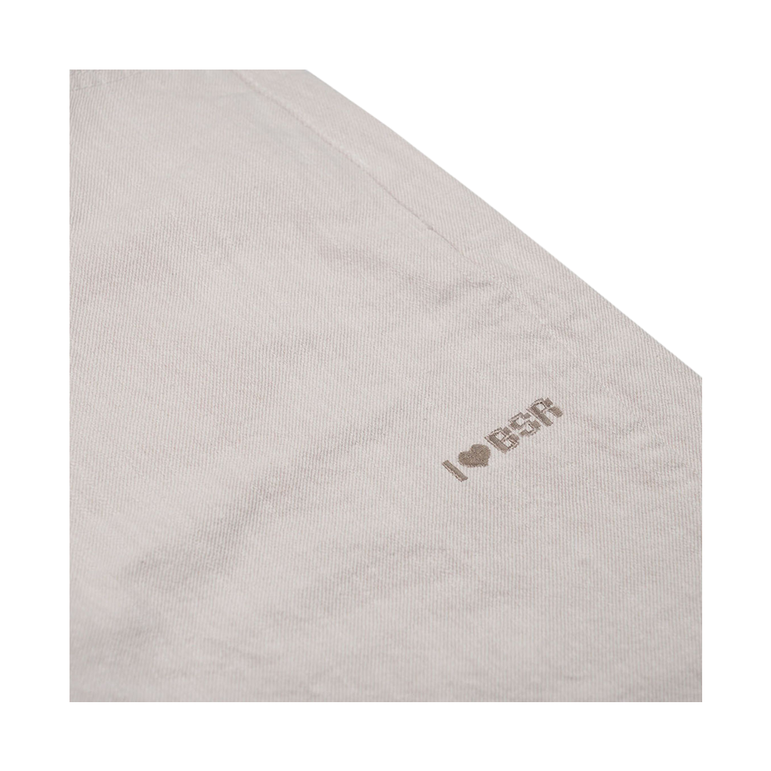 비에스래빗 배럴렉 로고 팻치 팬츠 아이보리(Bsrabbit Barrel-Leg Logo Patch Pants Ivory) - 5