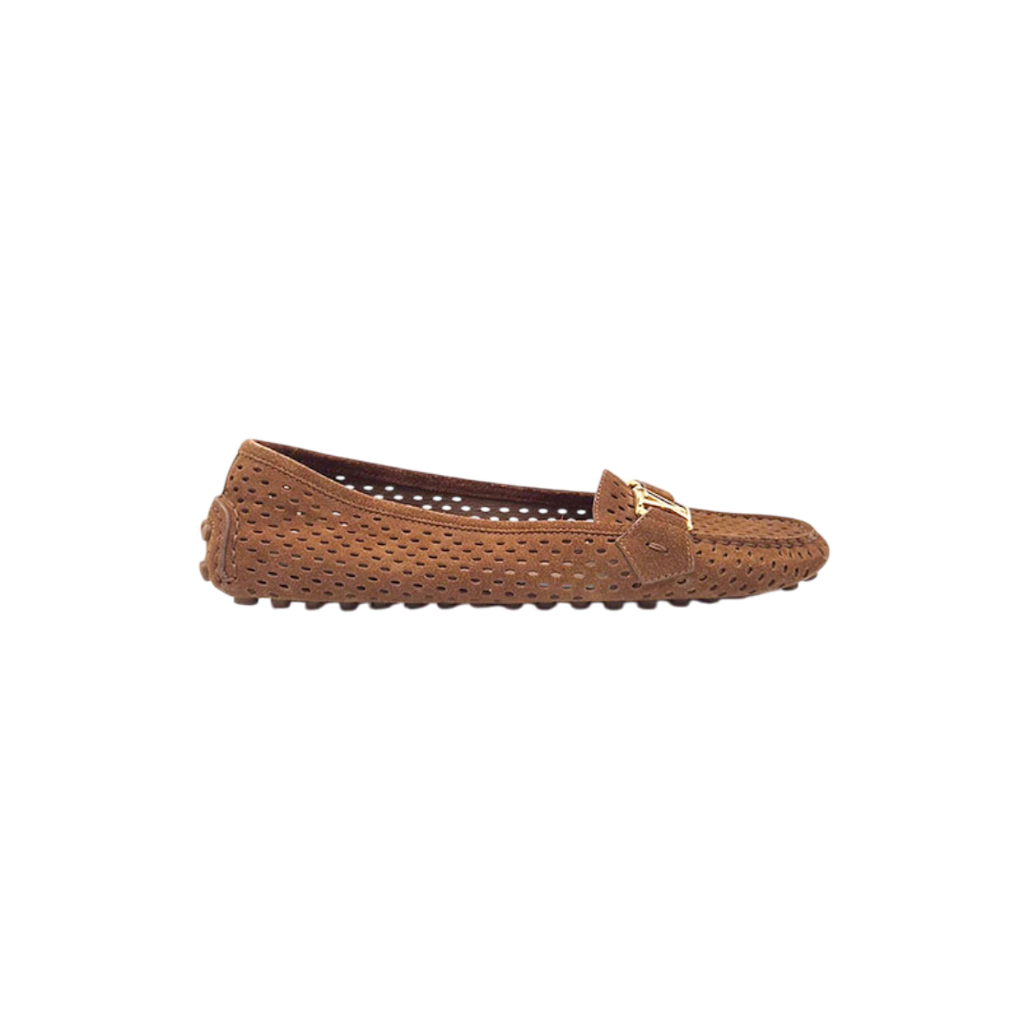 ITLCMM4LHHFW Louis Vuitton Suede Fur Pom Moccasin Driving Loafers L260768