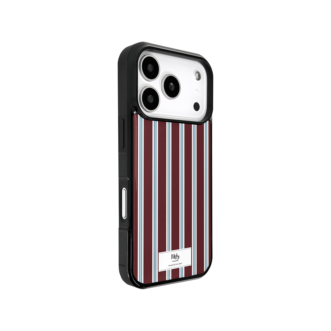 나인틴프라이데이 스트라이프 빈티지 맥세이프 에폭시 케이스 - 브라운 블루(NINETEENFRIDAY Stripe Vintage Magsafe Epoxy Case - Brown blue) - 3