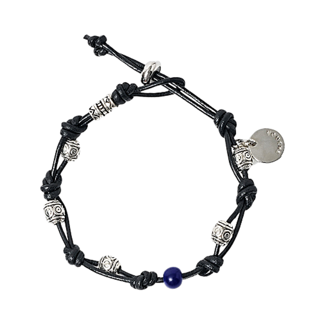 YPA26SSBR01BL YOUCHE SQ NODE BRACELET 001 Cobalt Blue