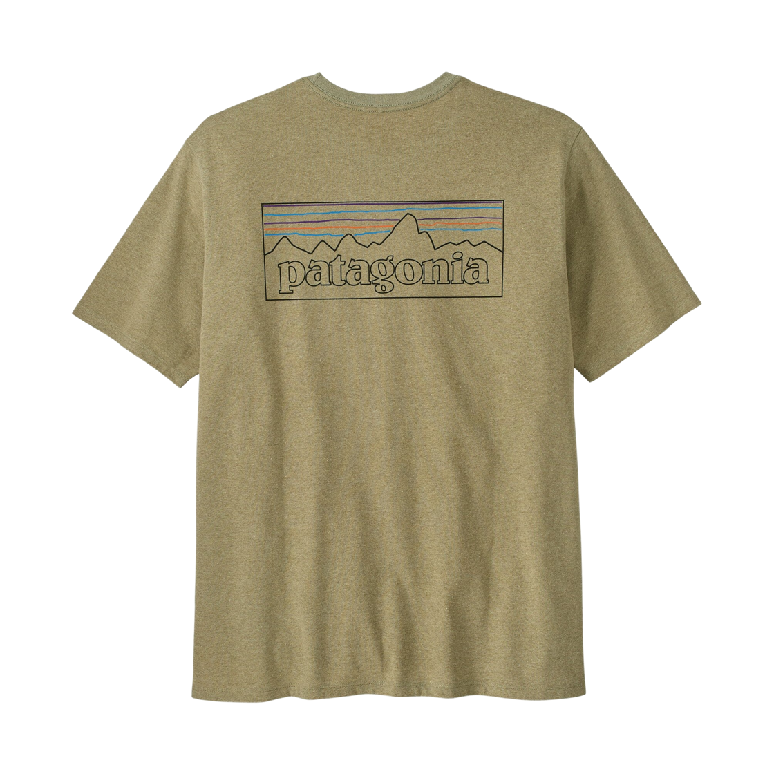 파타고니아 P-6 로고 리스폰시빌리 티셔츠 P-6 아웃라인 검트리 그린(Patagonia P-6 Logo Responsibili T-Shirt P-6 Outline Gumtree Green) - 1
