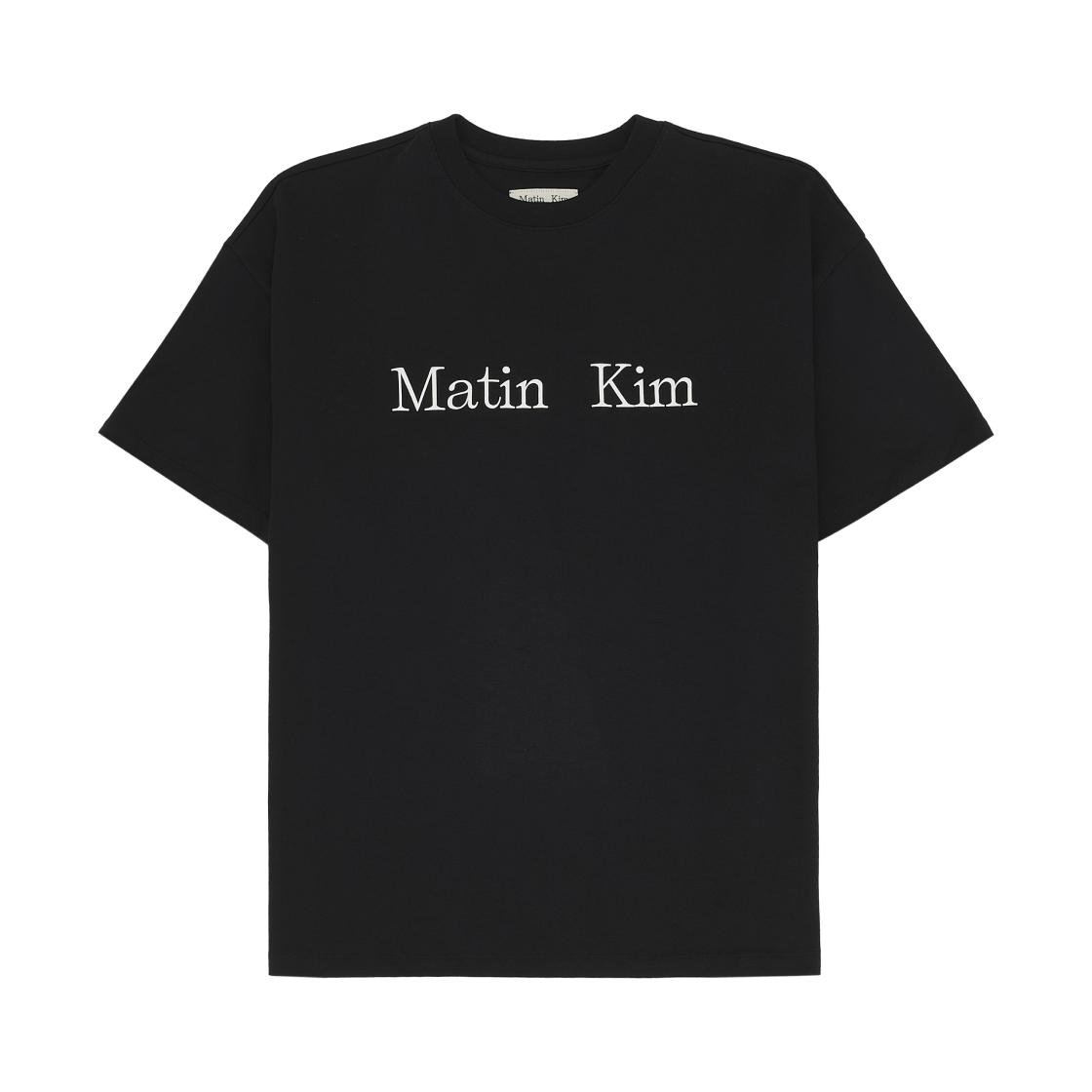 마뗑킴 로고 탑 블랙/스트롱 블랙(Matin Kim Logo Top In Black/Strong Black)