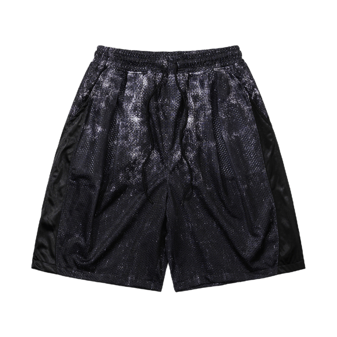 BSR26SSPT030 Bsrabbit Color-Block Mesh Track Shorts Black