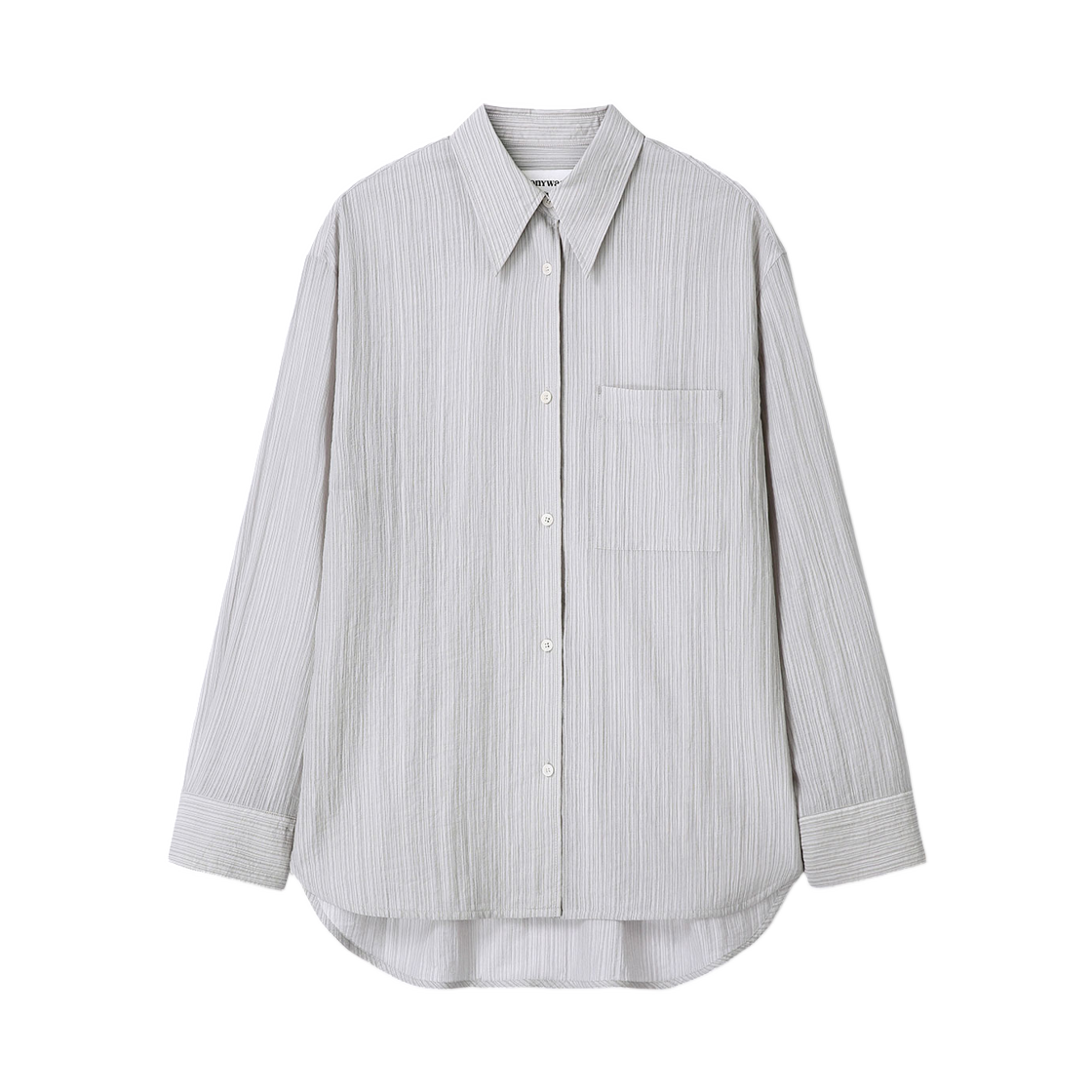 토니웩 리오셀 오버사이즈 스트라이프 셔츠 그레이(Tonywack Lyocell Oversized Stripe Shirt Grey)
