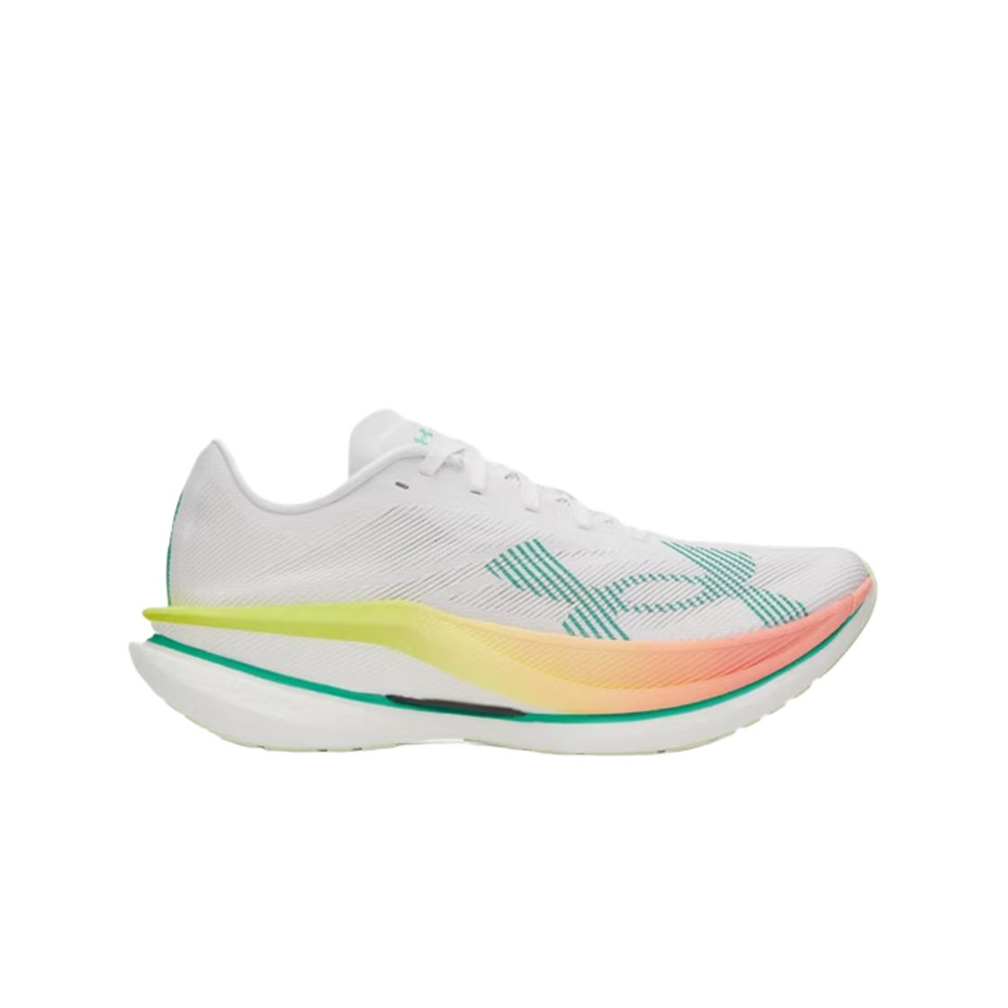 6005377-102 Under Armour UA Velociti Elite 3 Running Shoes White Fade Green Green Mode