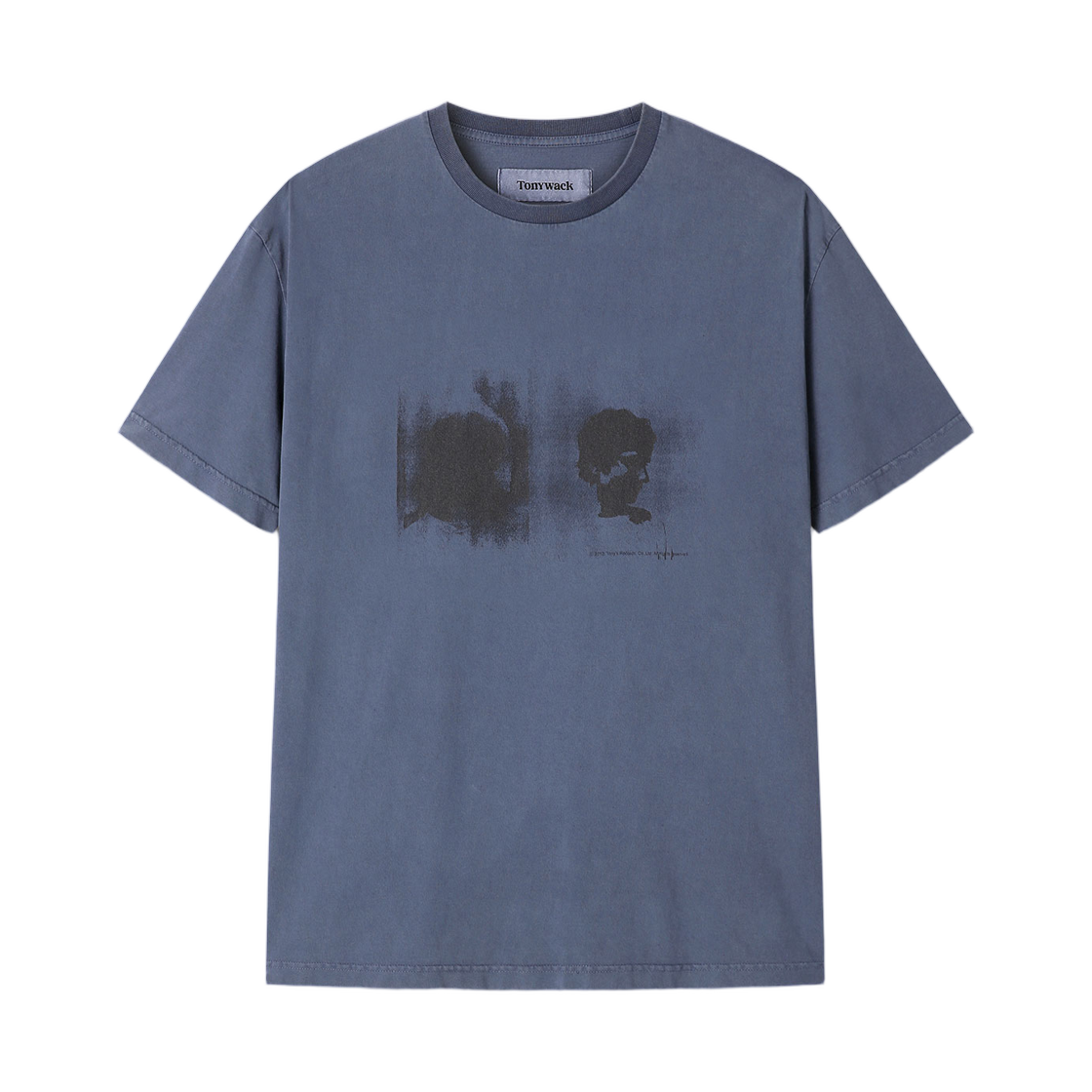 토니웩 가먼트 다이드 프로파일드 티셔츠 페이디드 퍼플 블루(Tonywack Garment Dyed Profiled T-Shirt Faded Purple Blue)