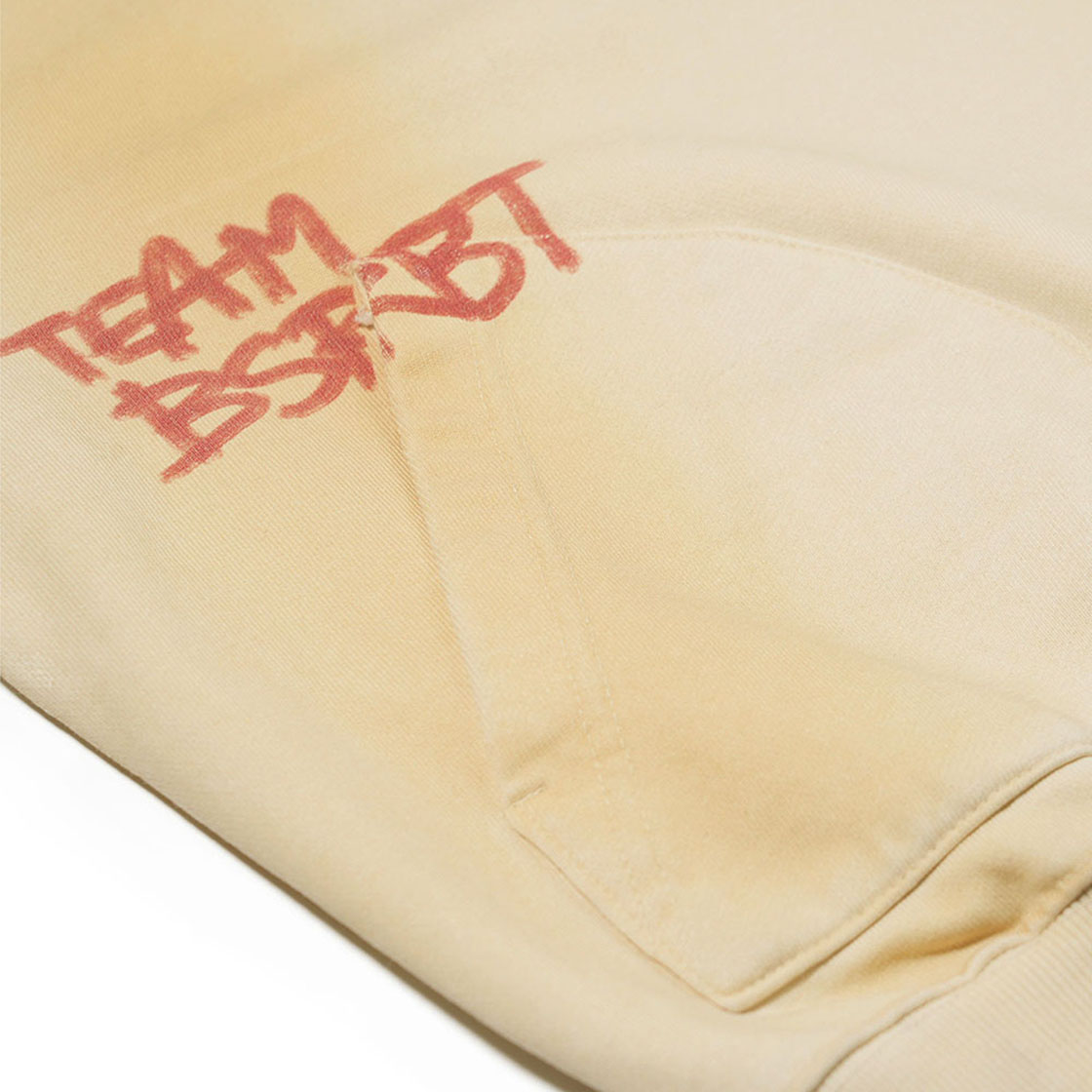 비에스래빗 오일 워시드 그래픽 집업 후디 아이보리(Bsrabbit Oil-Washed Graphic Zip-Up Hoodie Ivory) - 5