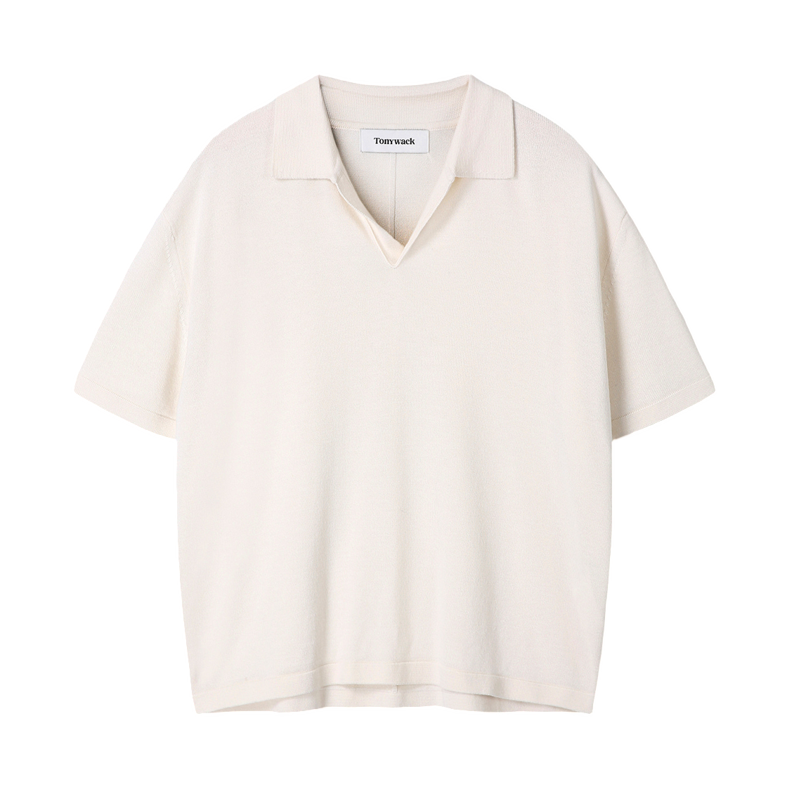 토니웩 실크 캐시미어 오픈 칼라 니트 에크루(Tonywack Silk Cashmere Open Collar Knit Ecru)