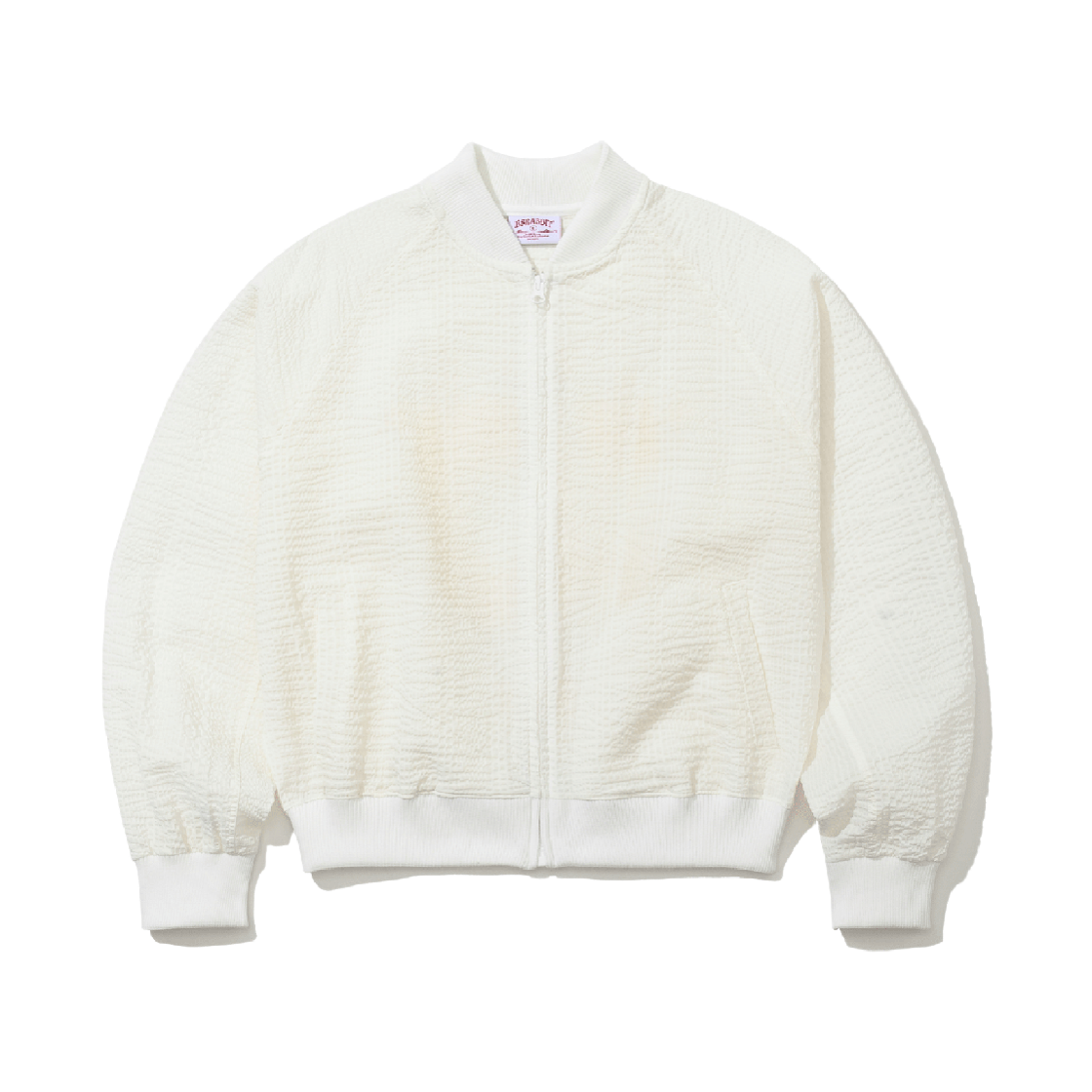 BSR26SSJK001 Bsrabbit Sheer Cotton Bomber Jacket Off White