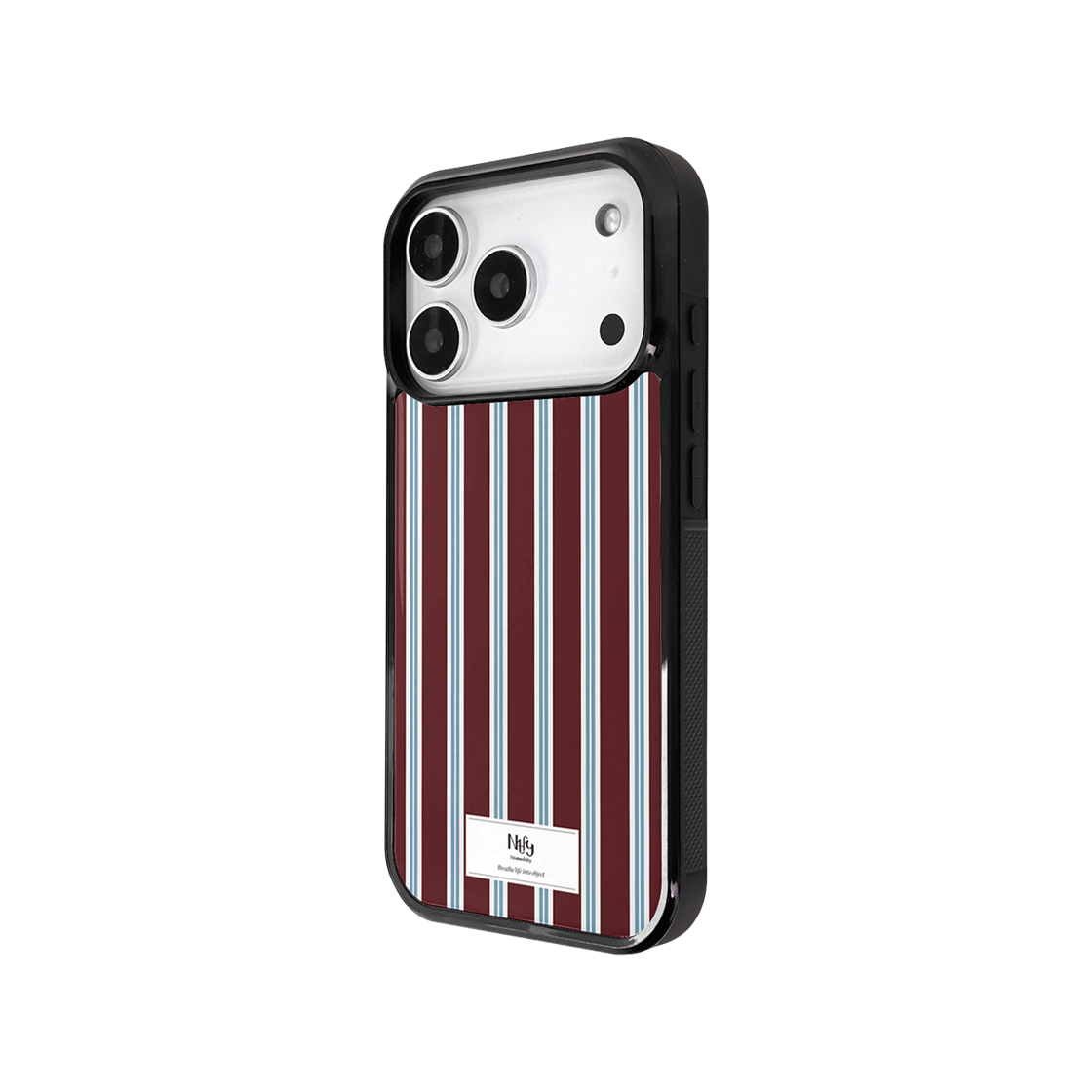 나인틴프라이데이 스트라이프 빈티지 맥세이프 에폭시 케이스 - 브라운 블루(NINETEENFRIDAY Stripe Vintage Magsafe Epoxy Case - Brown blue) - 2