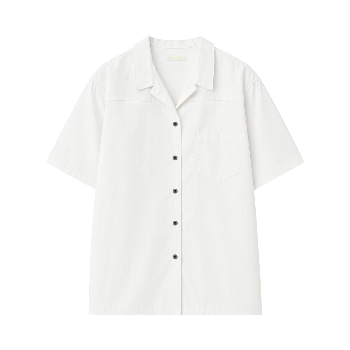 SBF2SH02WWH (W) Suare Women Linen Cotton Open Collar Shirt White
