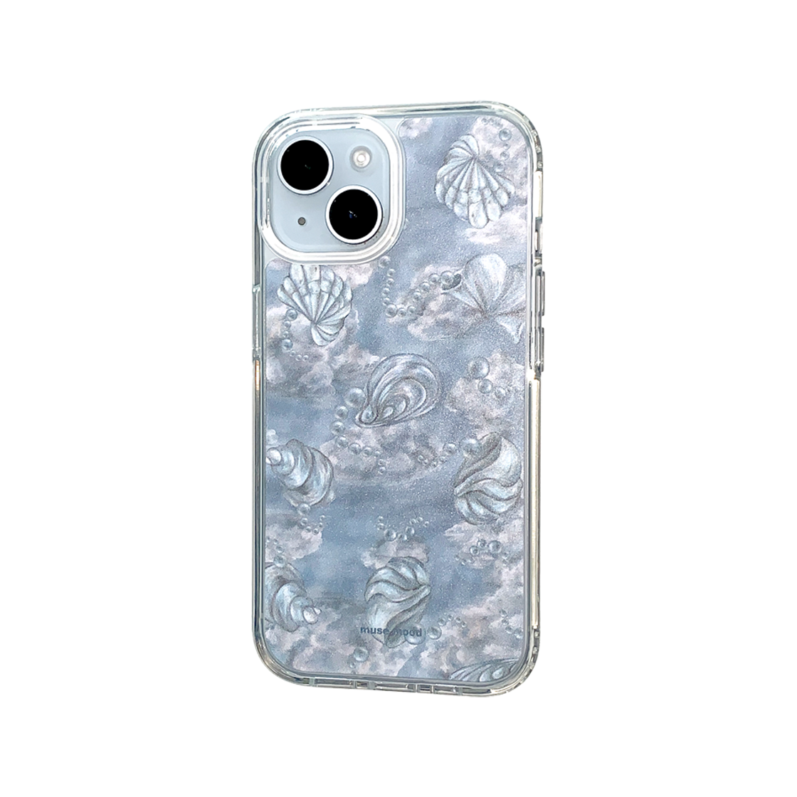 뮤즈무드 빈티지 쉘 맥세이프 클리어 휴대폰 케이스(Musemood Vintage Shell MagSafe Clear Phone Case)