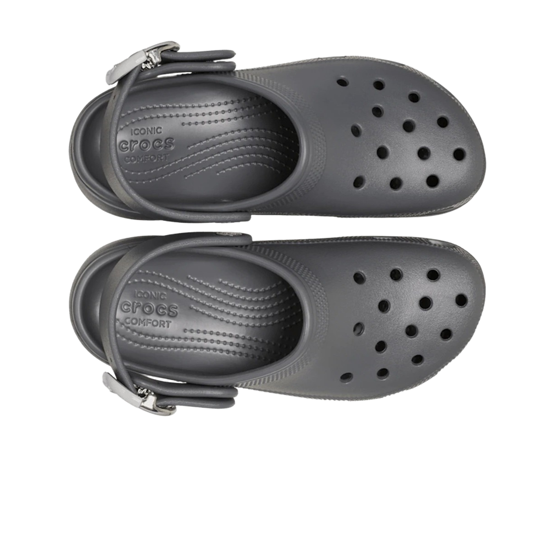 (W) 크록스 클래식 플랫폼 딥디드 버클 클로그 카본((W) Crocs Classic Platform Dipped Buckle Clog Carbon) - 2