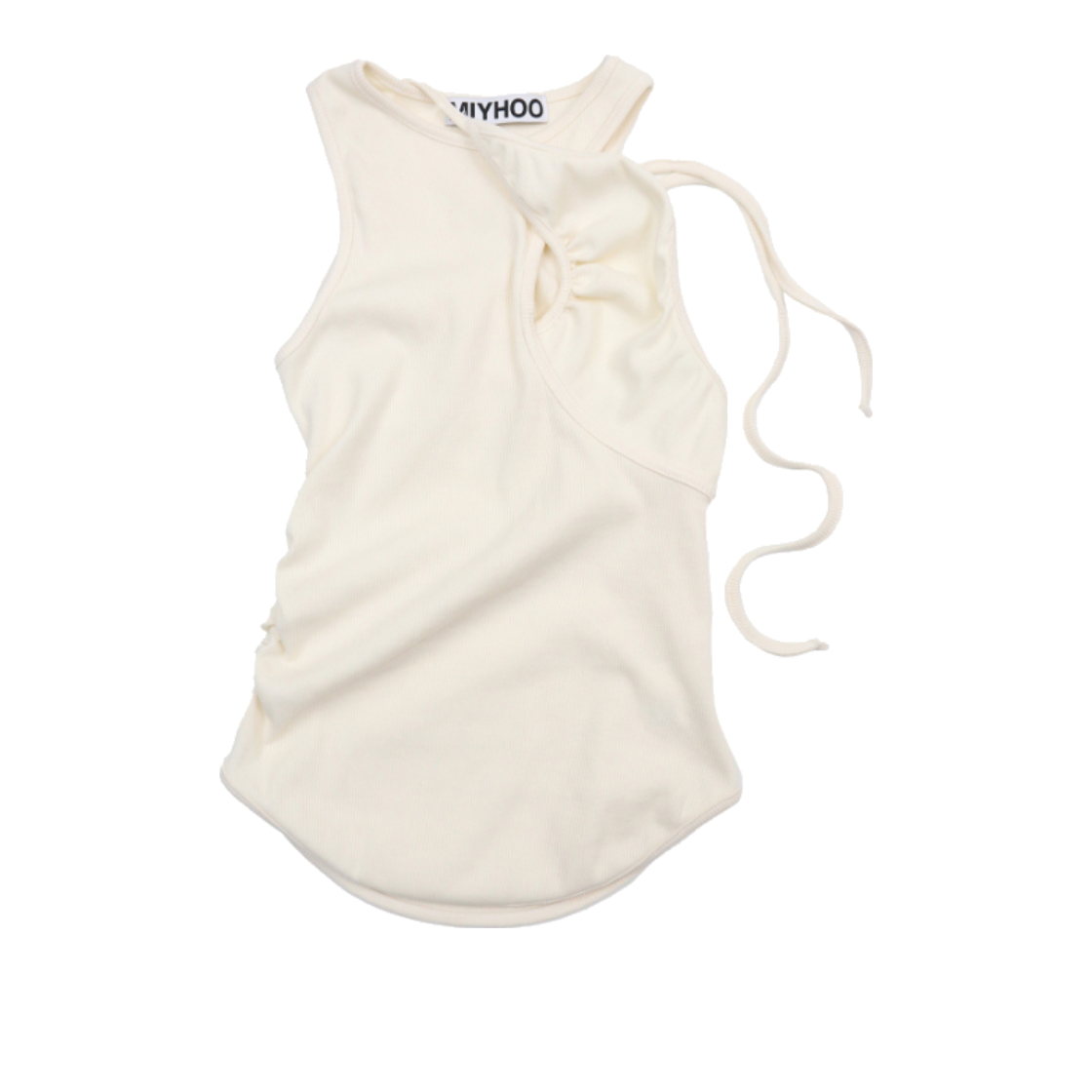 미와이후 레이어드 셔링 슬리브리스 아이보리(Miyhoo Layered Shirring Sleeveless Ivory)