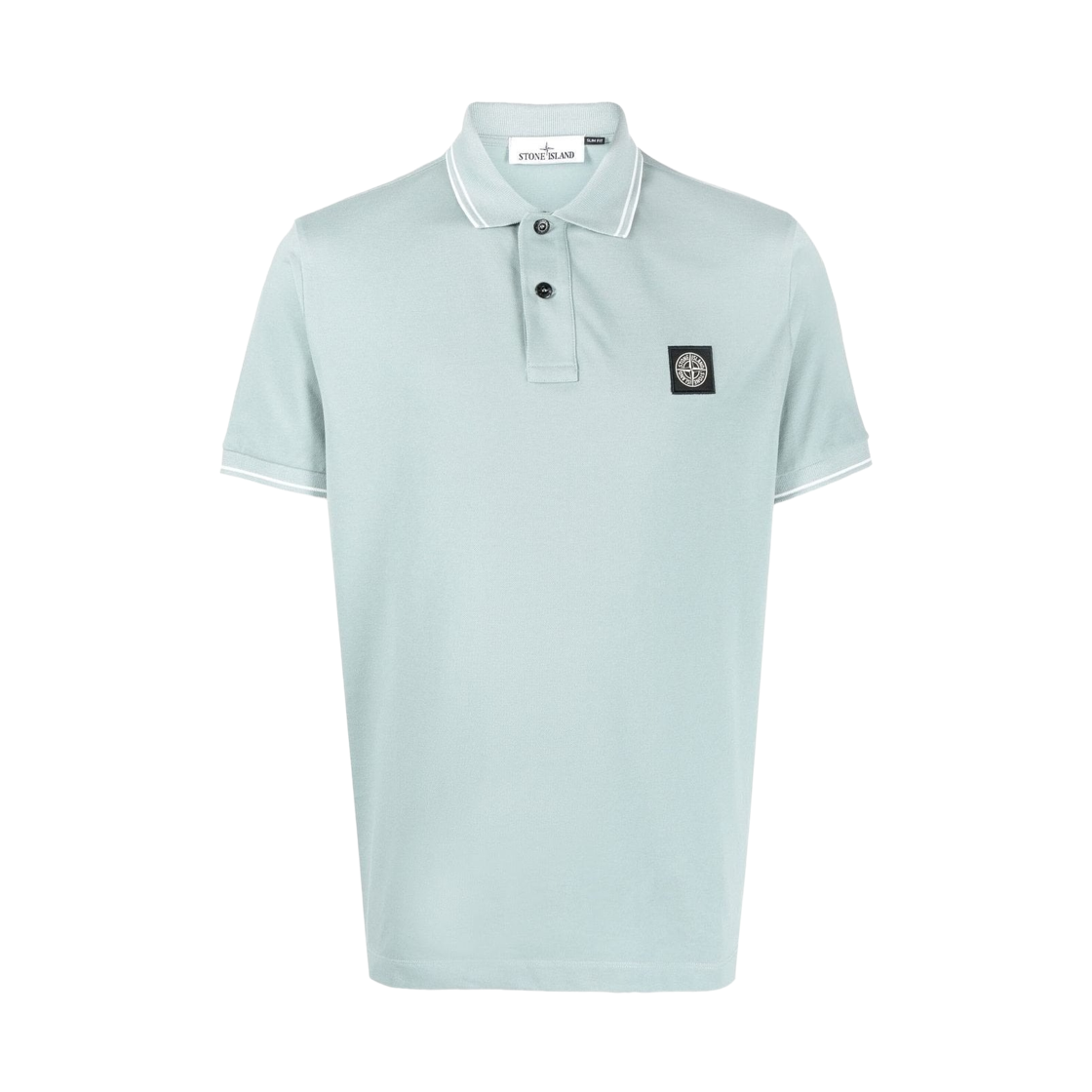 10152SC18-V0041 Stone Island 2SC18 Stretch Cotton Pique Short Sleeve Polo Shirt Sky Blue - 23SS