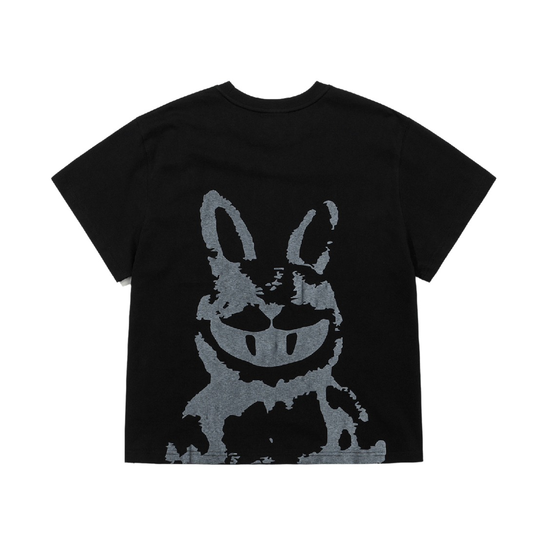 비에스래빗 백 빅 트리피 래빗 샤도우 프린트 반팔티셔츠 블랙(Bsrabbit Back Big Trippy Rabbit Shadow Print SST Black) - 2