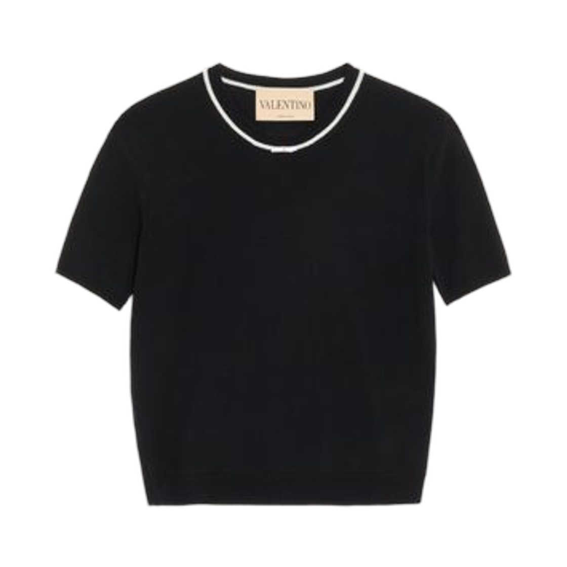 (W) 발렌티노 울 점퍼 블랙 아이보리((W) Valentino Wool Jumper Black Ivory)