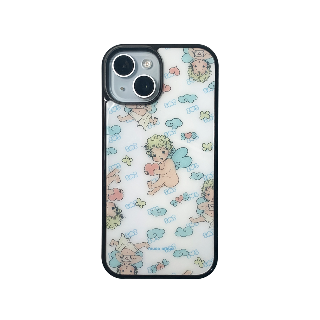 뮤즈무드 하트 엔젤 에폭시 휴대폰 케이스(Musemood Heart Angel Epoxy Phone Case)