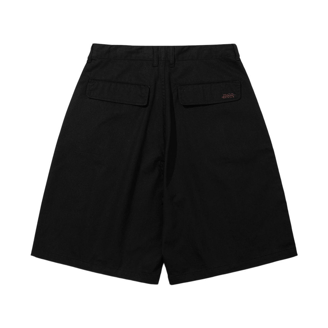 비에스래빗 벌룬핏 턱 코튼 버뮤다 숏팬츠 블랙(Bsrabbit Balloon-Fit Tuck Cotton Bermuda Shorts Black) - 2