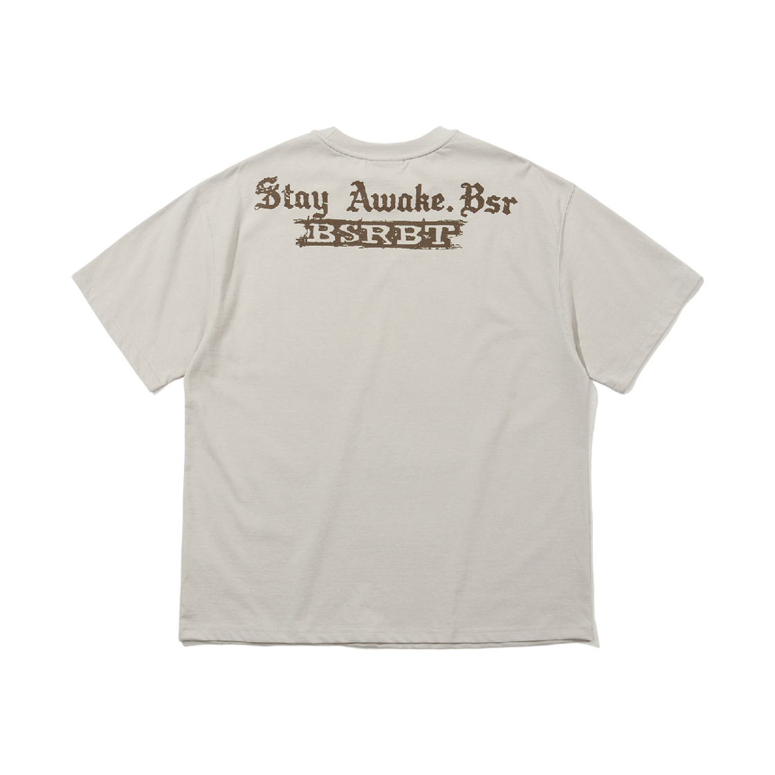 비에스래빗 스테이 어웨이크 로고 반팔티셔츠 더스티 아이보리(Bsrabbit Stay Awake Bsrbt Logo SST Dusty Ivory) - 2