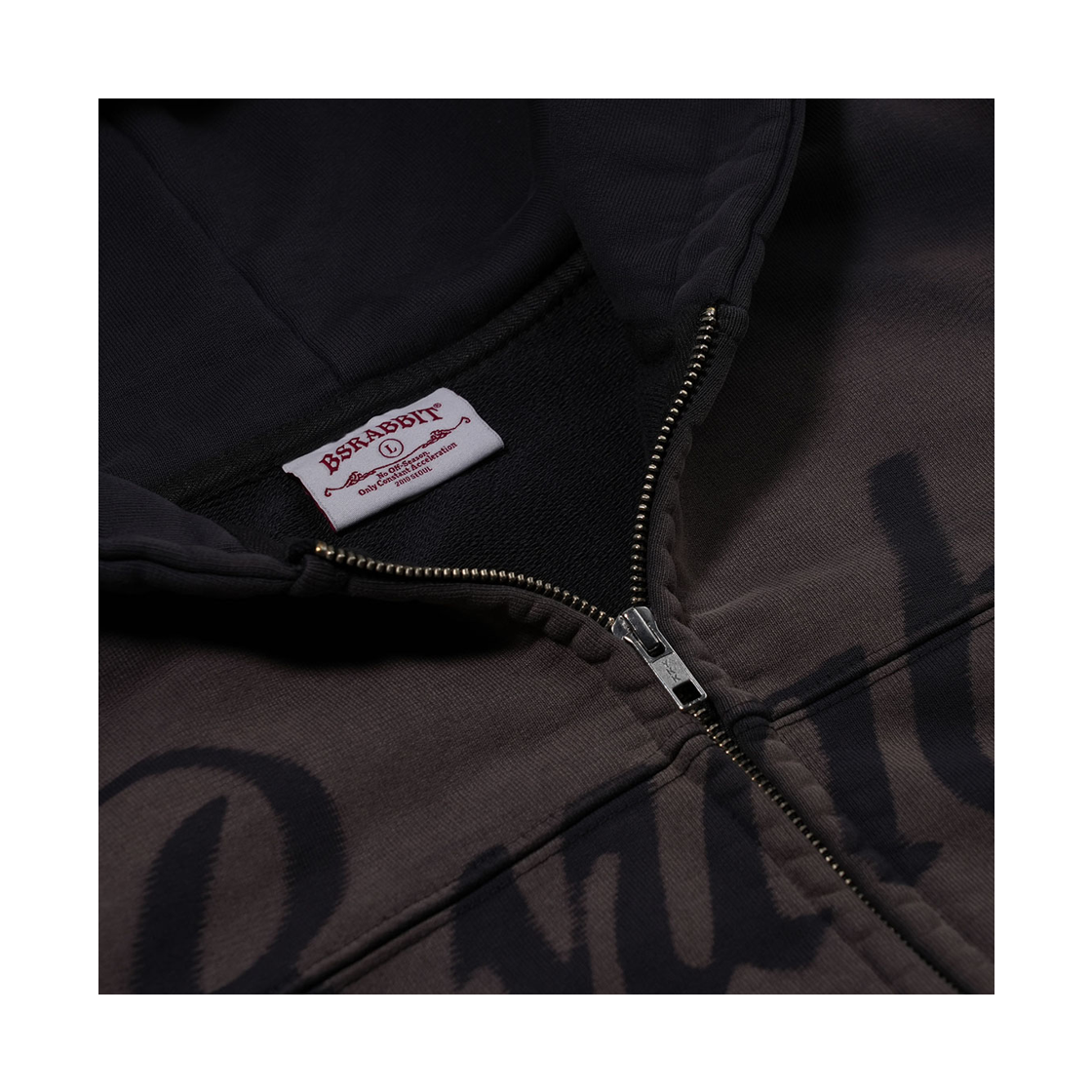 비에스래빗 워시드 집업 후디 네이비(Bsrabbit Washed Zip-Up Hoodie Navy) - 3