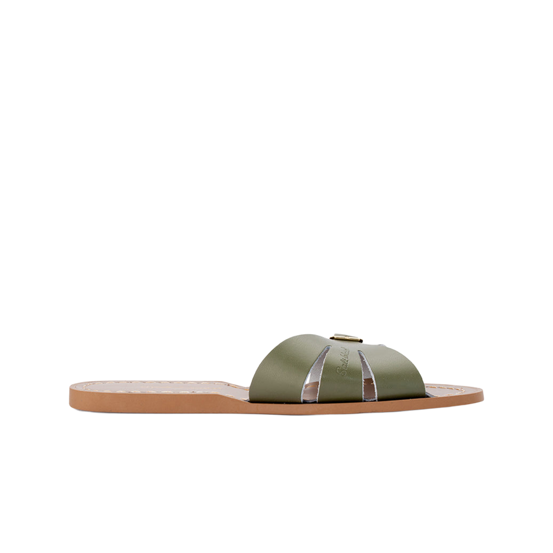 9916 (W) Saltwater Sandal Classic Slide Olive