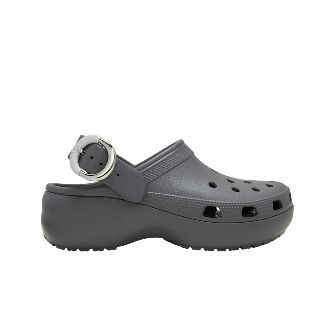 213230-0YK (W) Crocs Classic Platform Dipped Buckle Clog Carbon