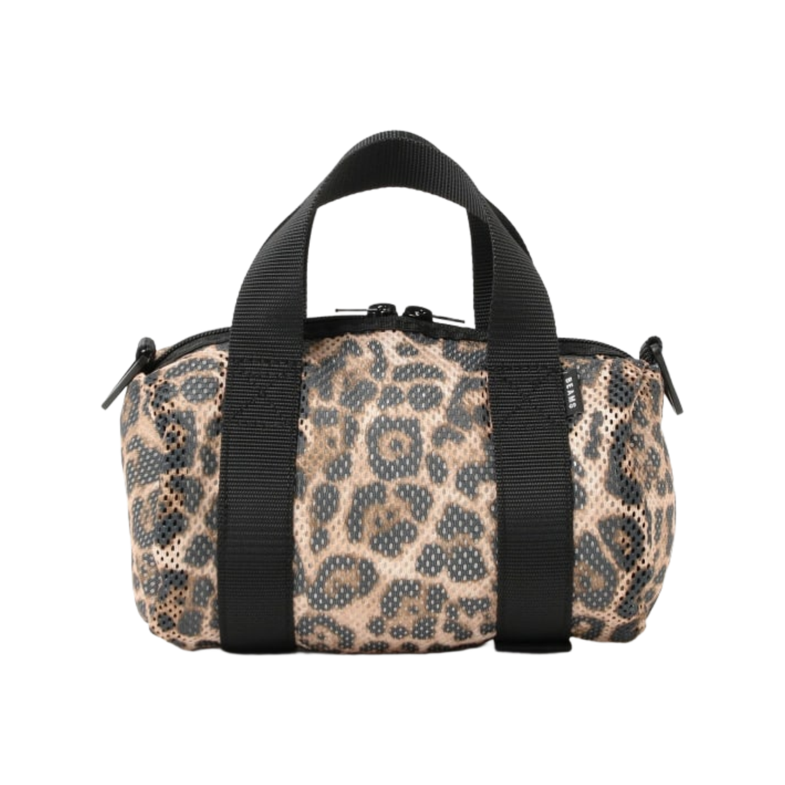 빔즈 메쉬 보스턴백 레오파드(Beams Mesh Boston Bag Leopard)