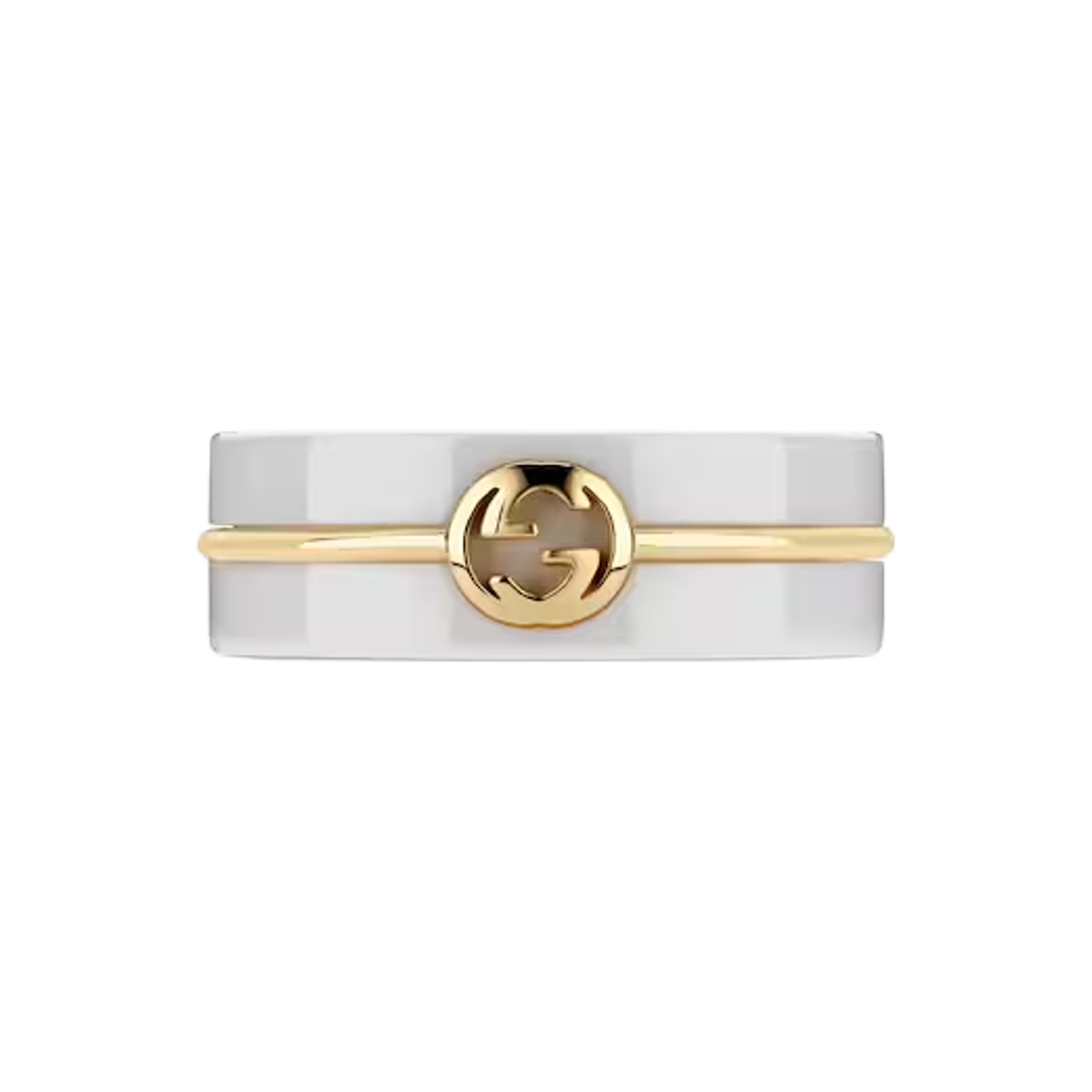 구찌 인터로킹 G 지르코니아 링 화이트(Gucci Interlocking G Zirconia Ring White) - 1