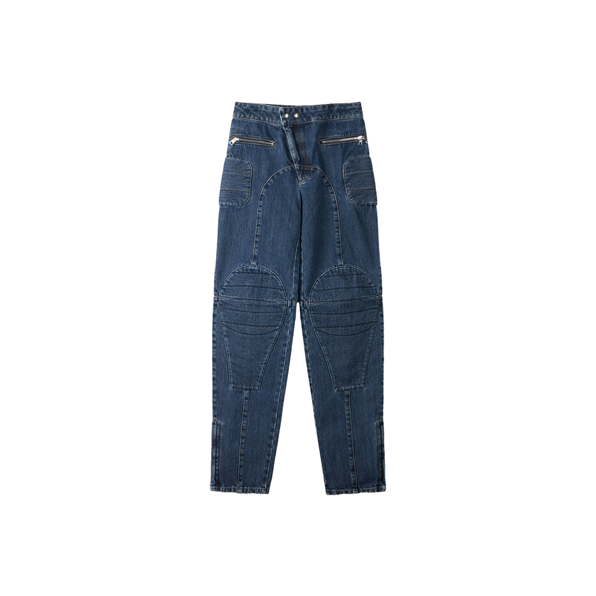 장 폴 고티에 우먼 패치워크 데님 팬츠 빈티지블루 - 26SS(Jean Paul Gaultier Women Patchwork Denim Pants Vintageblue - 26SS)