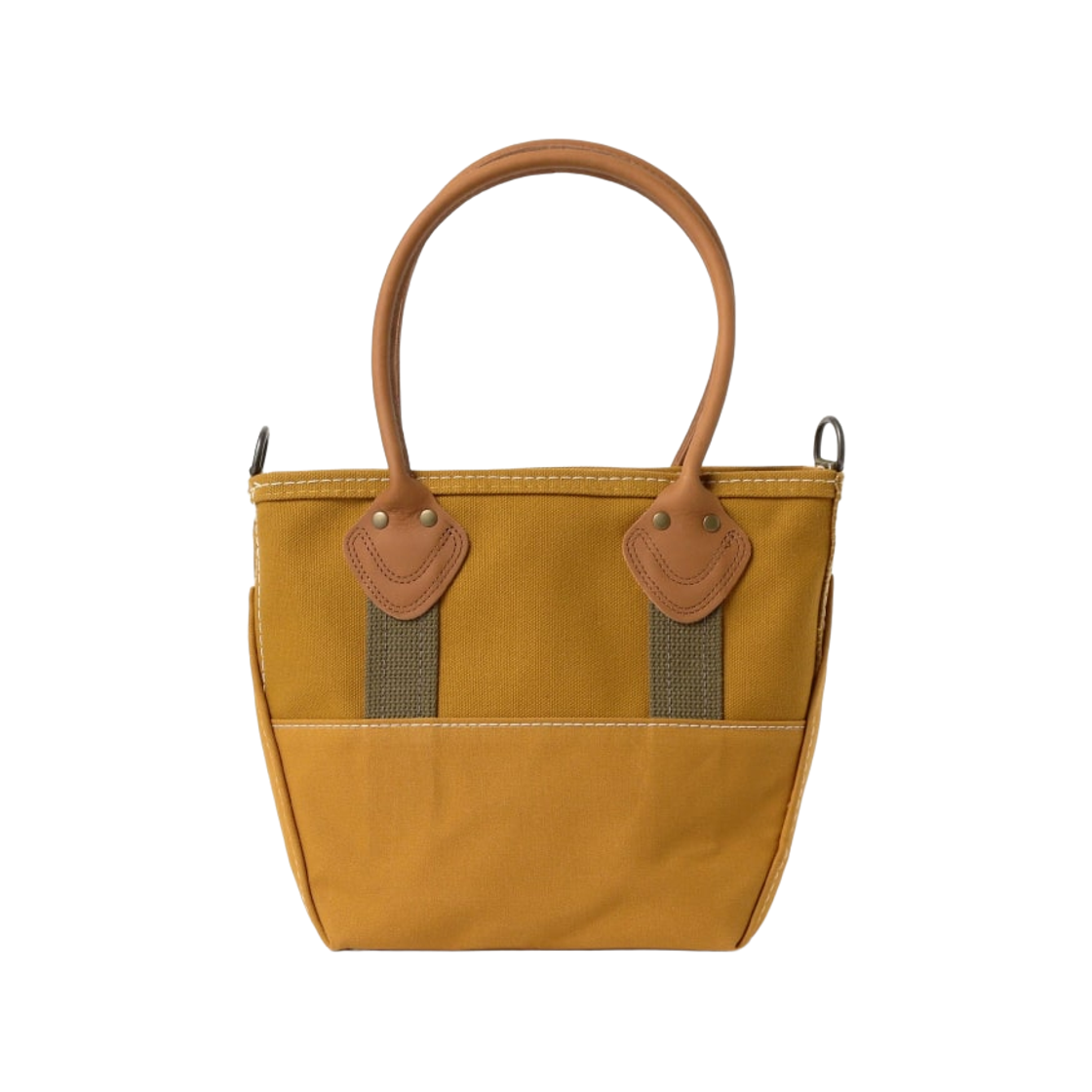 빔즈 보이 x 엘엘빈 딥 버튼 레더 핸들 집 토트백 S 브라운(Beams Boy x L.L.Bean Deep Bottom Leather Handle Zip Tote Bag S Brown) - 2