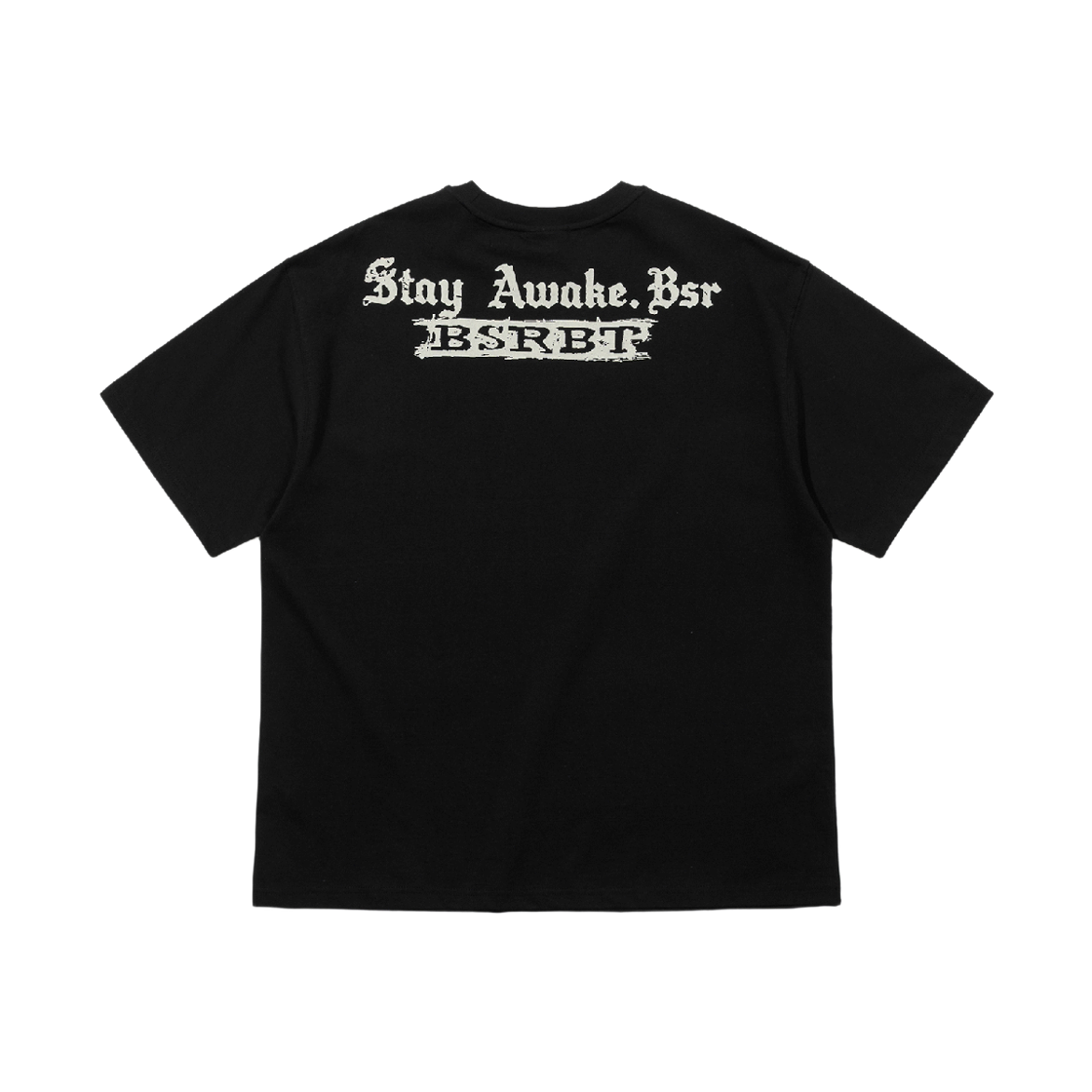 비에스래빗 스테이 어웨이크 로고 반팔티셔츠 더스티 블랙(Bsrabbit Stay Awake Bsrbt Logo SST Black) - 2