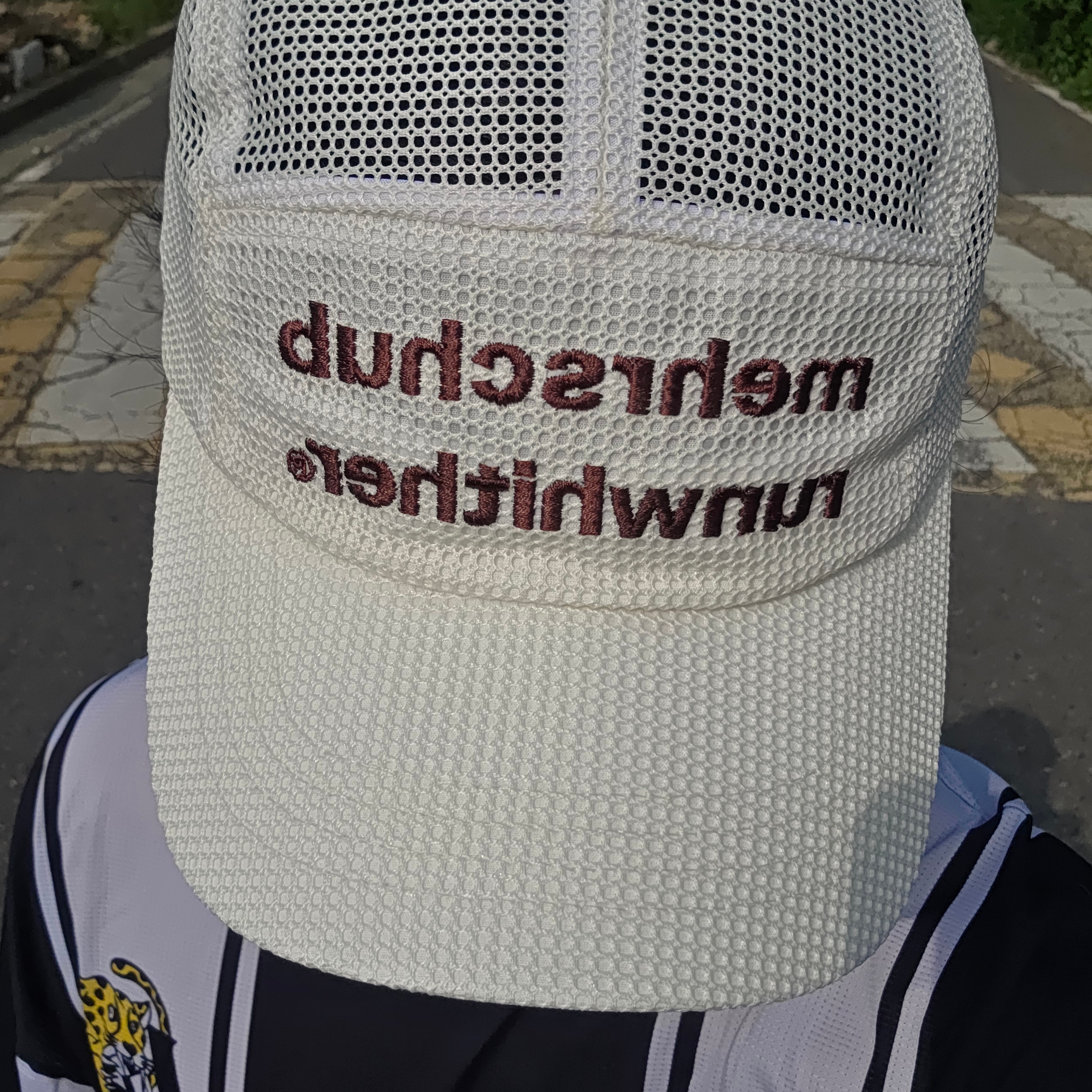 [KREAM 단독] RWR x MEHR Mesh Cap Ivory 착용 스타일 - 4