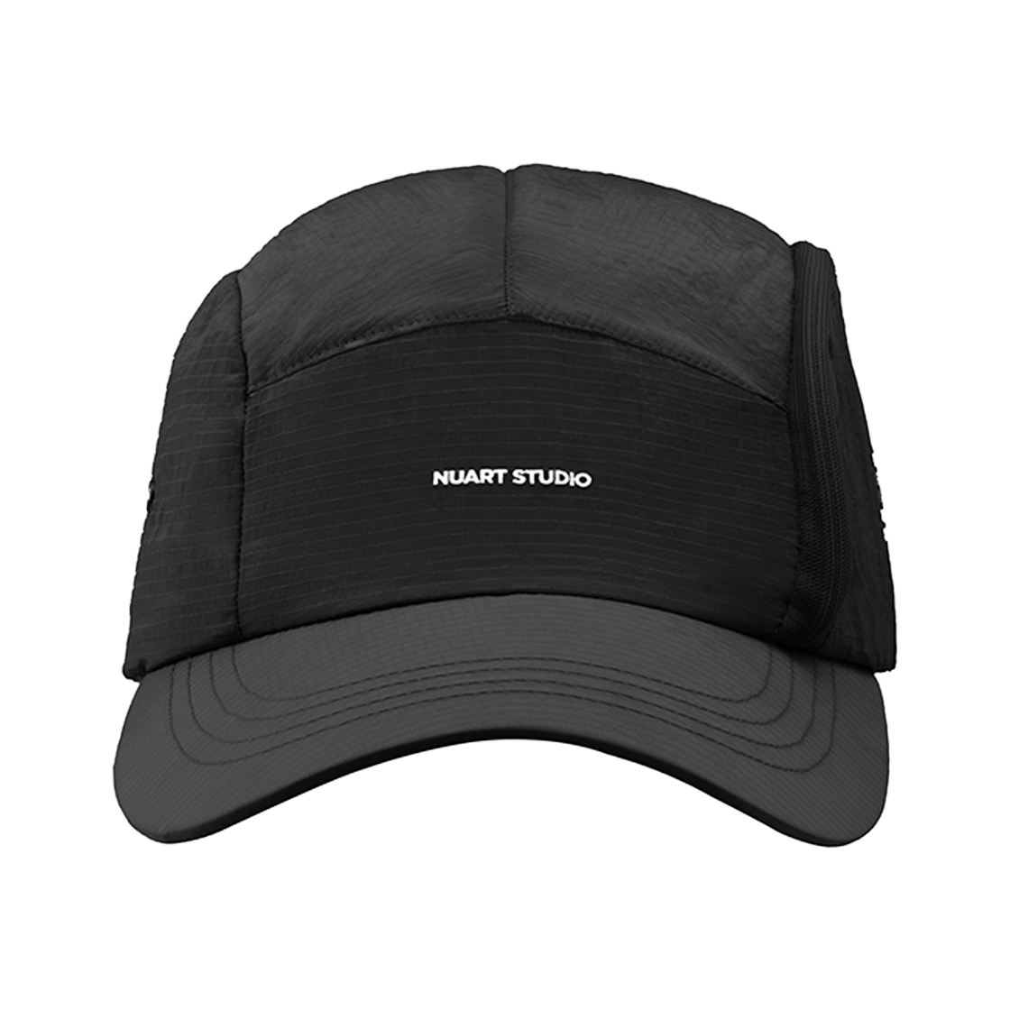 누아트스튜디오 윈드 벤트 지퍼 러닝 볼캡 블랙(NUART STUDIO Wind Vent Zipper Running Ball Cap Black) - 2