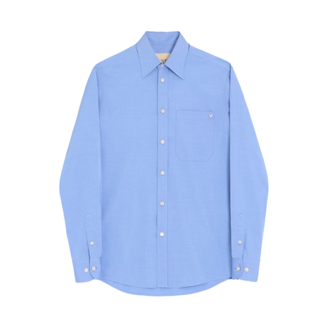 VABB84BH20DX Valentino oxford Cotton Shirt with Vgold Light Blue