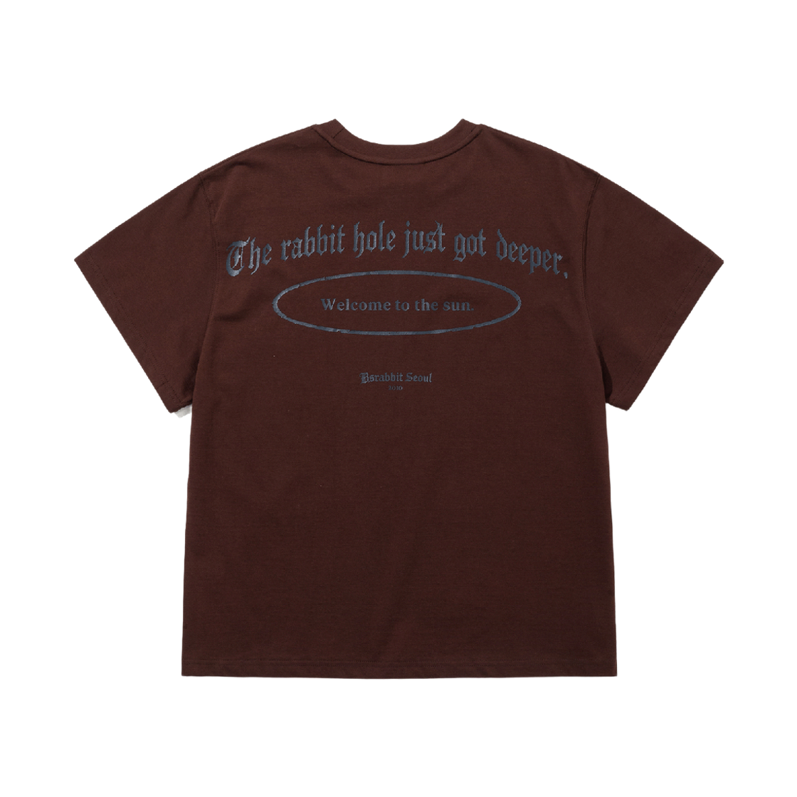 비에스래빗 백 래빗 홀 로고 반팔티셔츠 브라운(Bsrabbit Back Rabbit Hole Logo SST Brown) - 2