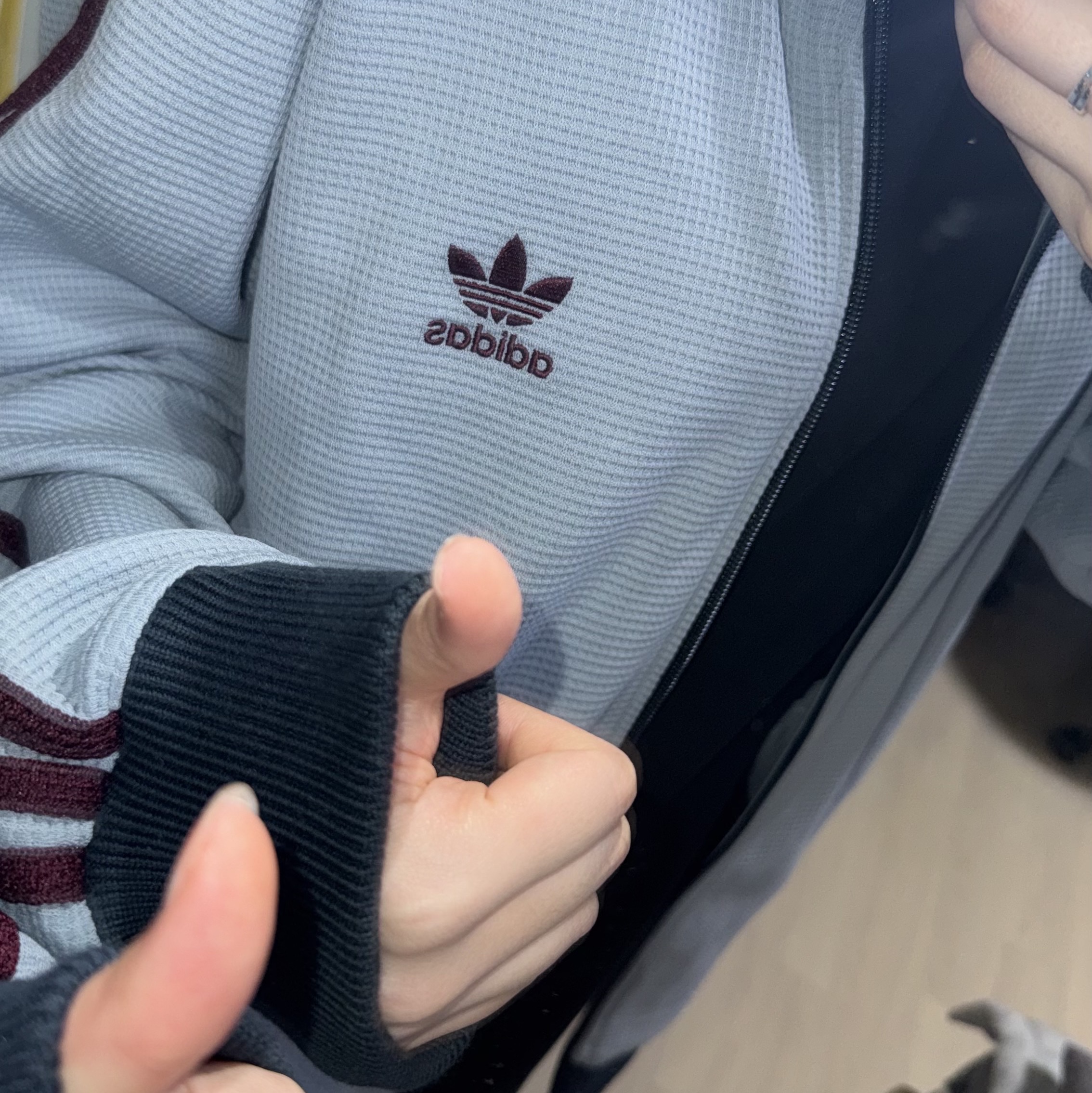 Adidas Originals Track Top Light Grey - KR Sizing 착용 스타일