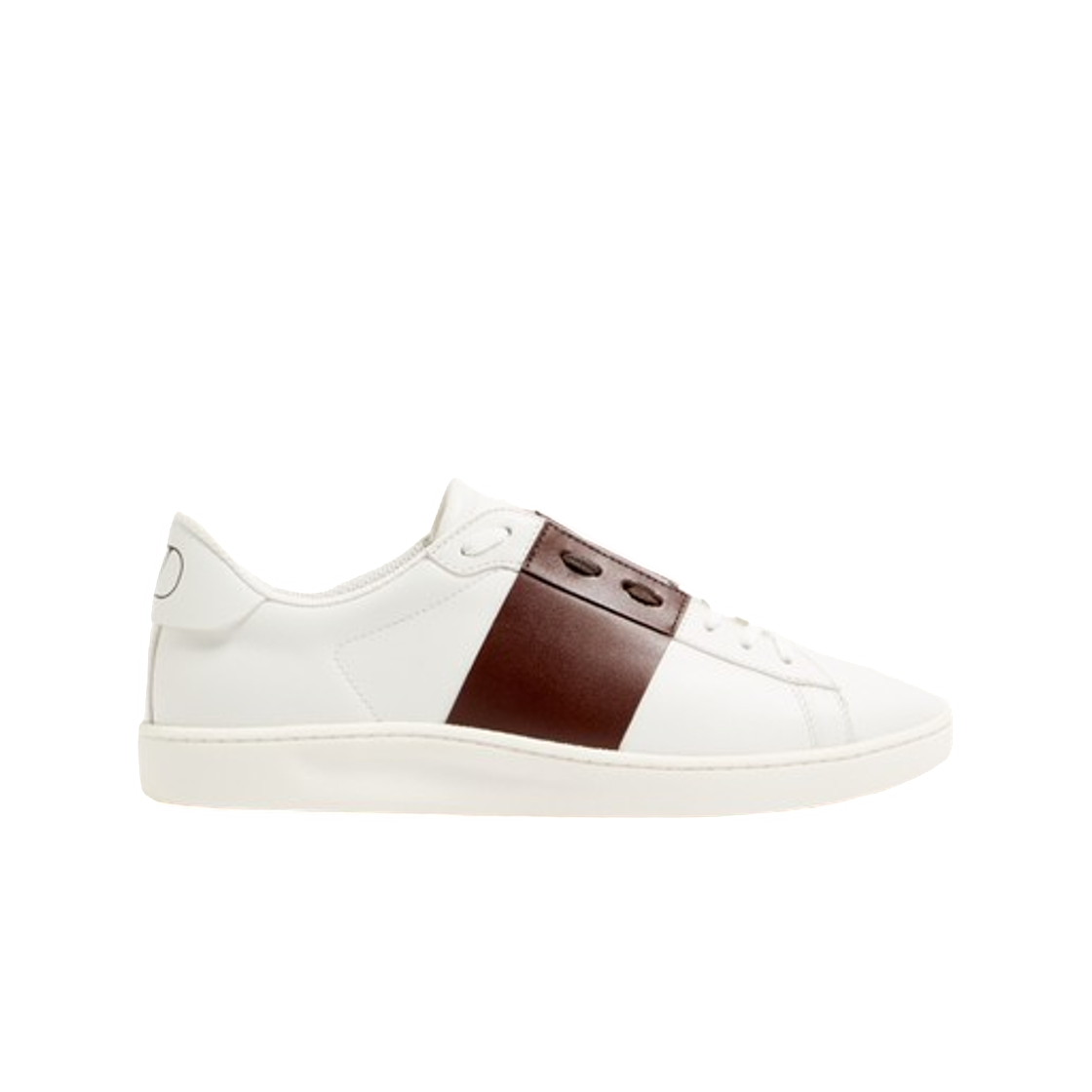 YS0N84BYA9WF Valentino open Royco Trainer in Nappa Calfskin White Brown