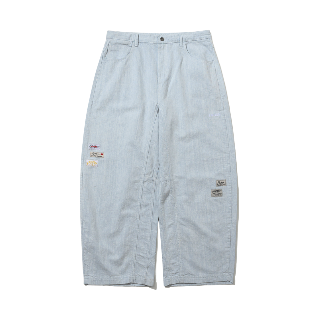 BSR26SSPT011 BsrabbitBarrel-Leg Logo Patch Pants Sky