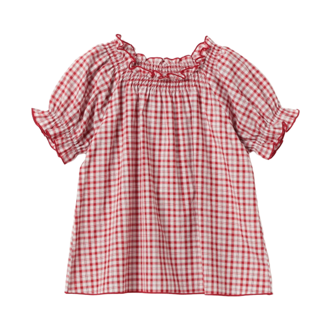 45-01-0014-829 (Kids) Beams Mini Check Blous Red Check