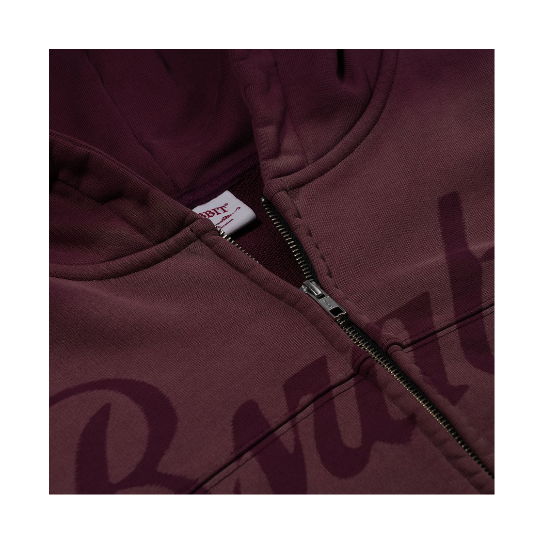 비에스래빗 워시드 집업 후디 와인(Bsrabbit Washed Zip-Up Hoodie Wine) - 3