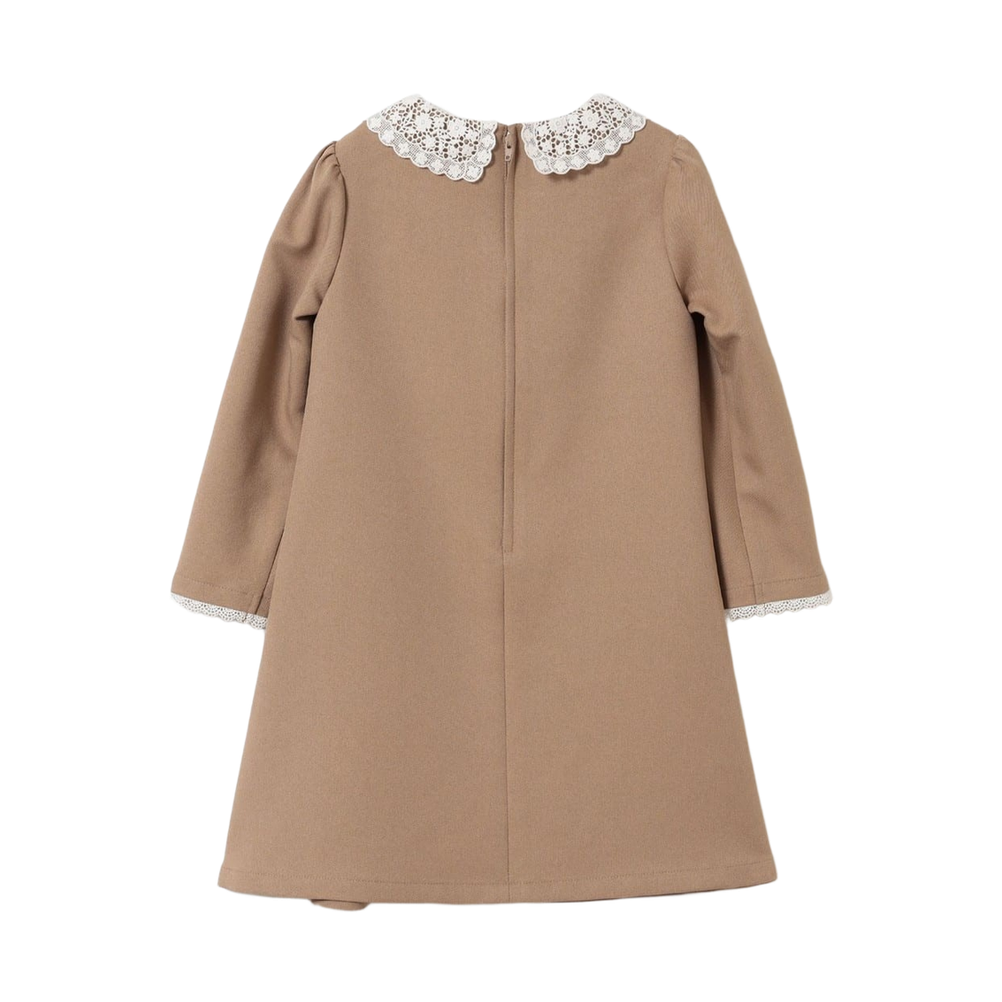 (키즈) 빔즈 미니 세레모니 레이스 칼라 드레스 베이지((Kids) Beams Mini Ceremony Lace Collar Dress Beige) - 2