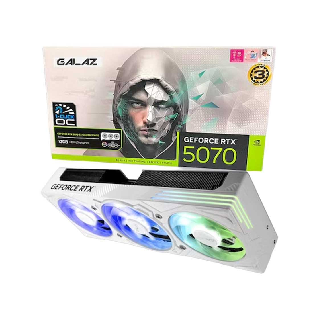 갤럭시 GALAZ 지포스 RTX 5070 EX GAMER WHITE OC D7 12GB(GALAZ GeForce RTX 5070 EX GAMER WHITE OC D7 12GB)